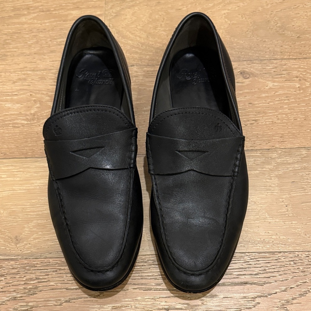 Royal Church Black Penny Loafers